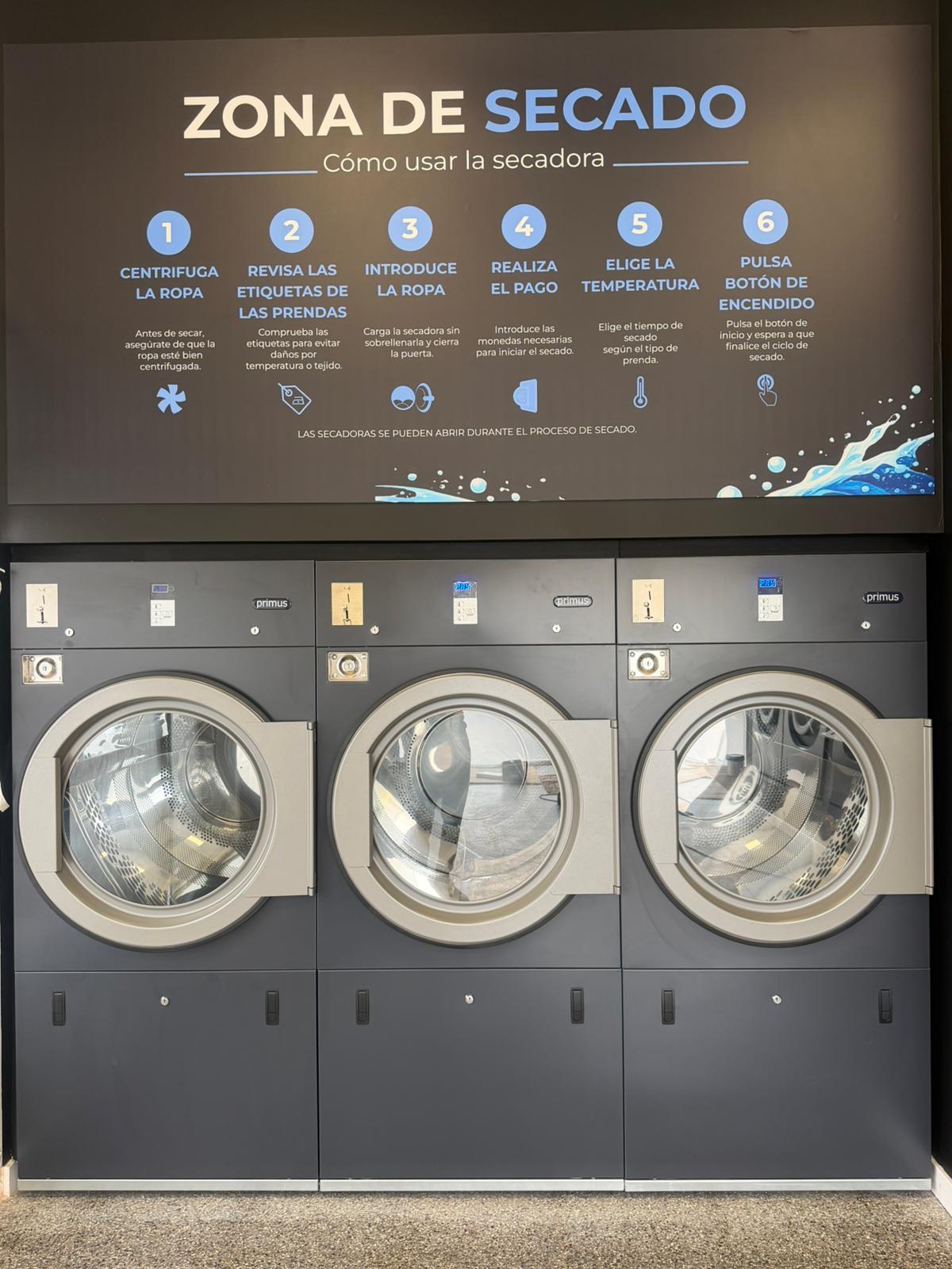Zona de secado lavandería autoservicio Lavamac Paiporta Valencia